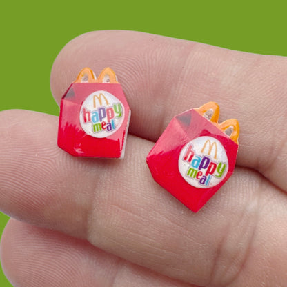 Happy Meal inspired handmade stud earrings