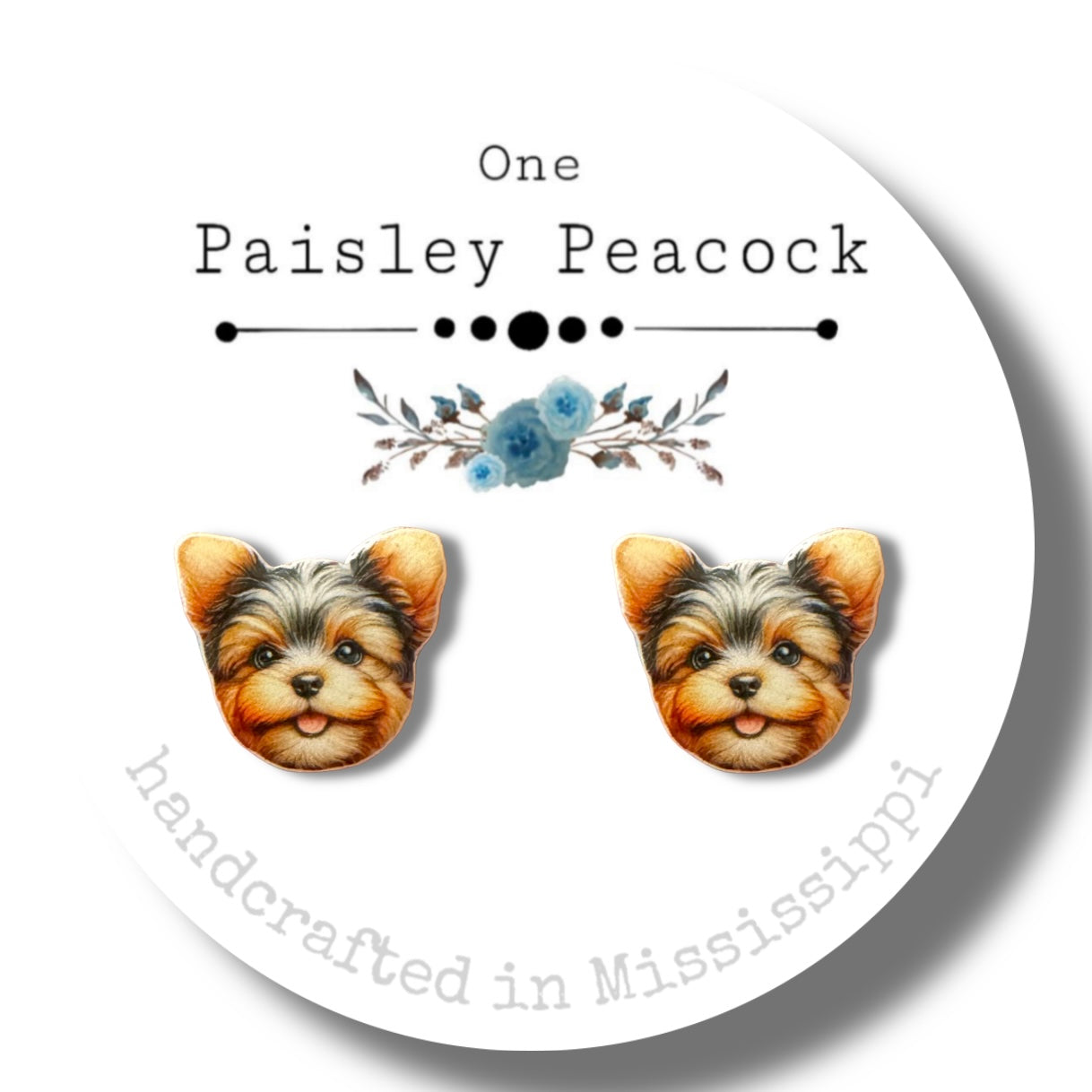 Dog Stud Earrings-YORKIE 2