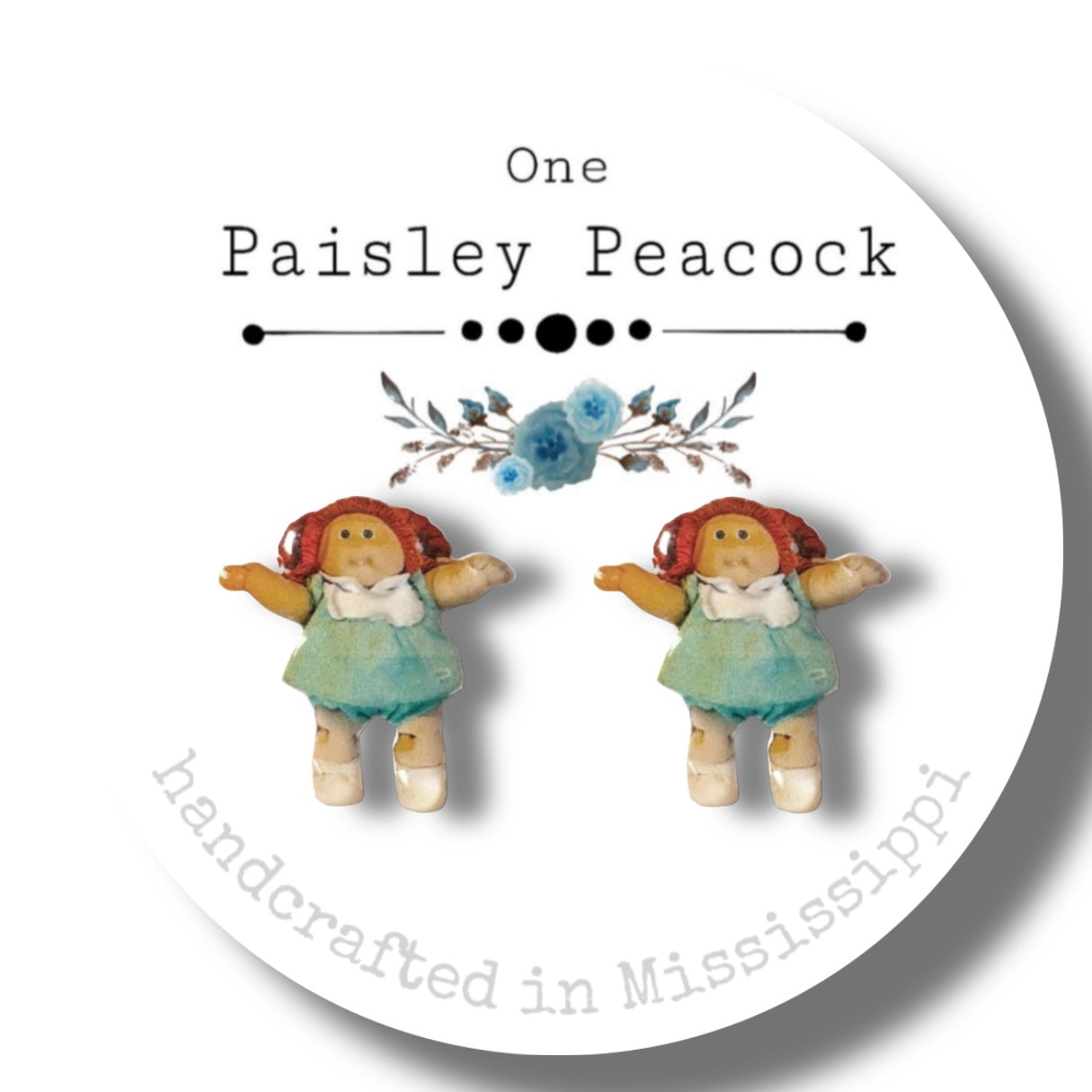 Stud Earrings-cabbage patch kid doll