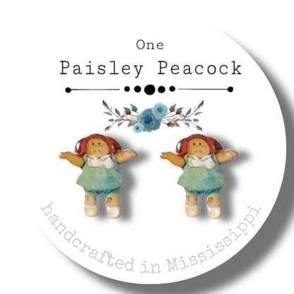 Stud Earrings-cabbage patch kid doll