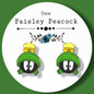 Marvin Martian inspired handmade stud earrings