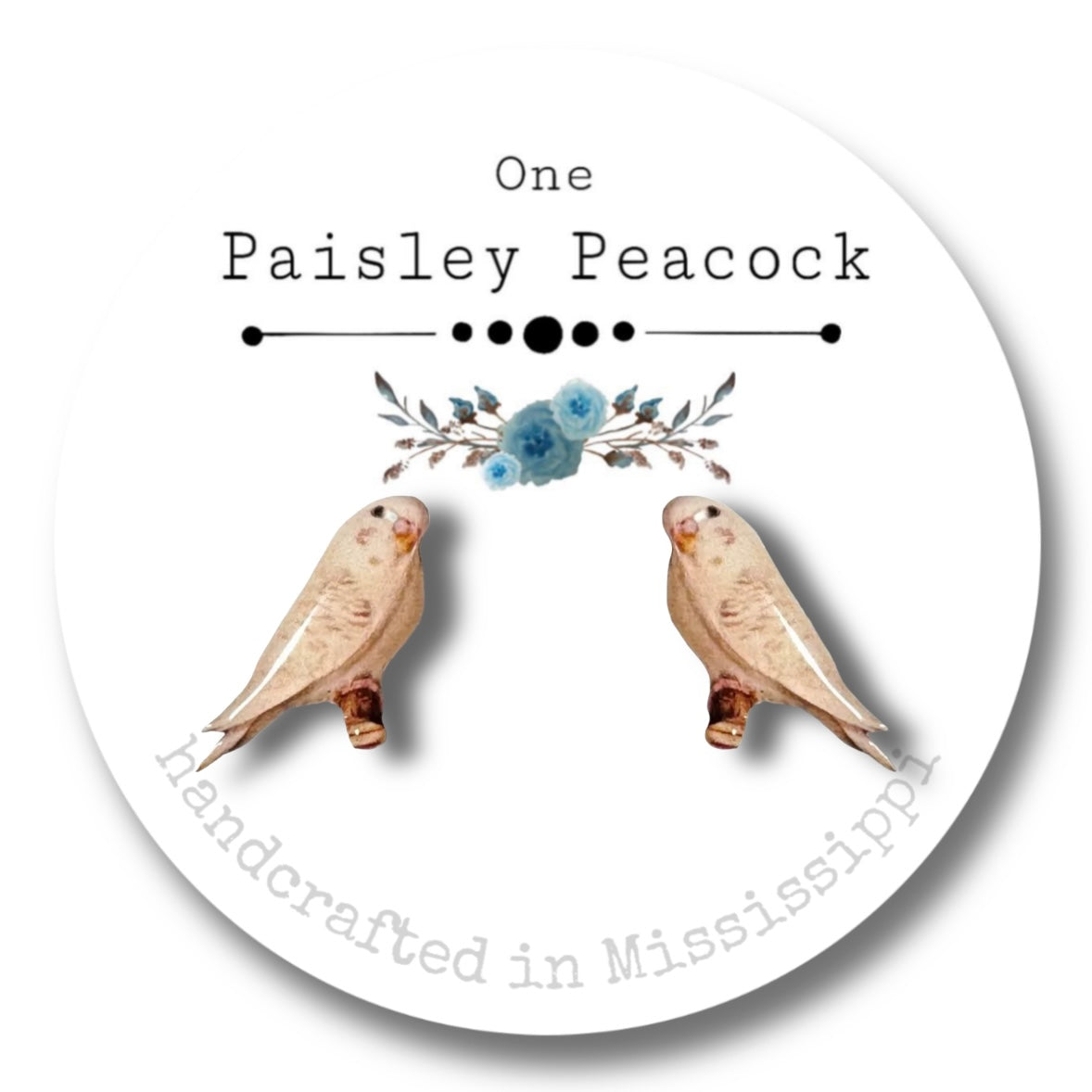 Bird earrings-cream