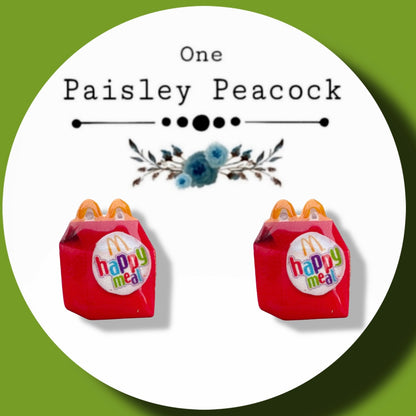 Happy Meal inspired handmade stud earrings