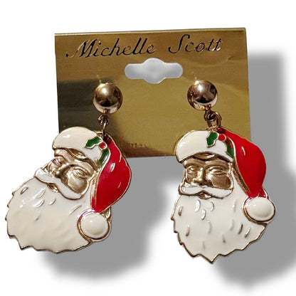 Christmas stud post dangle earrings