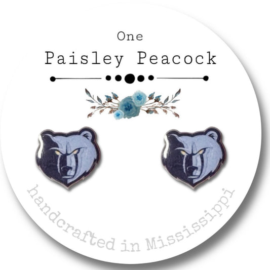 Stud Earrings-Grizzlies