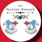 Harvey Cartoon Clown inspired handmade stud earrings