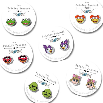 Muppet Babies Sesame Street stud earrings