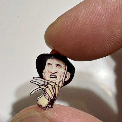 Freddy Krueger handmade stud earrings Halloween