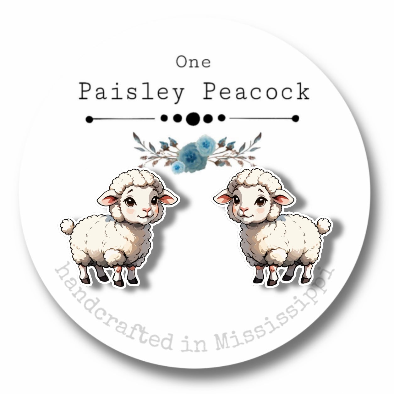 Stud Earrings-cartoon Lamb