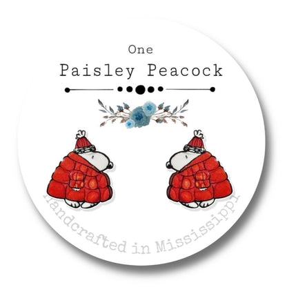 Your choice of jewelry-snoopy red puffer