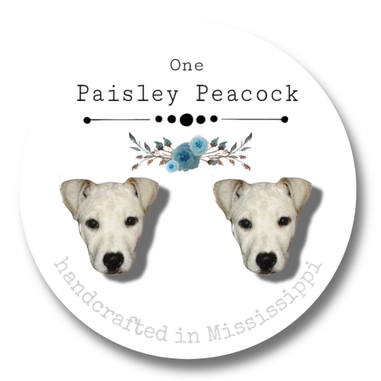 Dog Stud Earrings-Pitbull