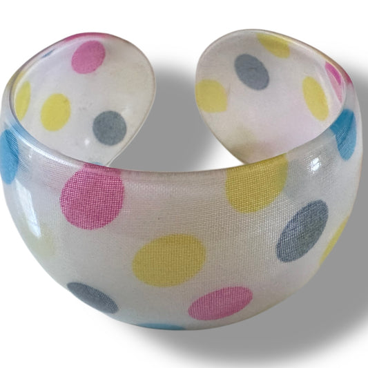 Polka Dot Cuff Bangle Bracelet