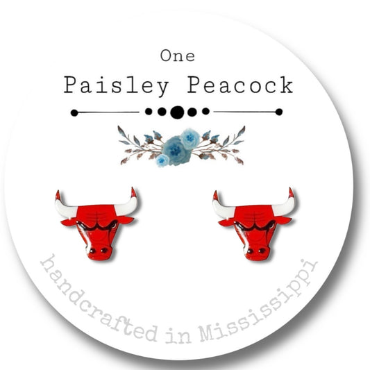 Stud Earrings-Bulls