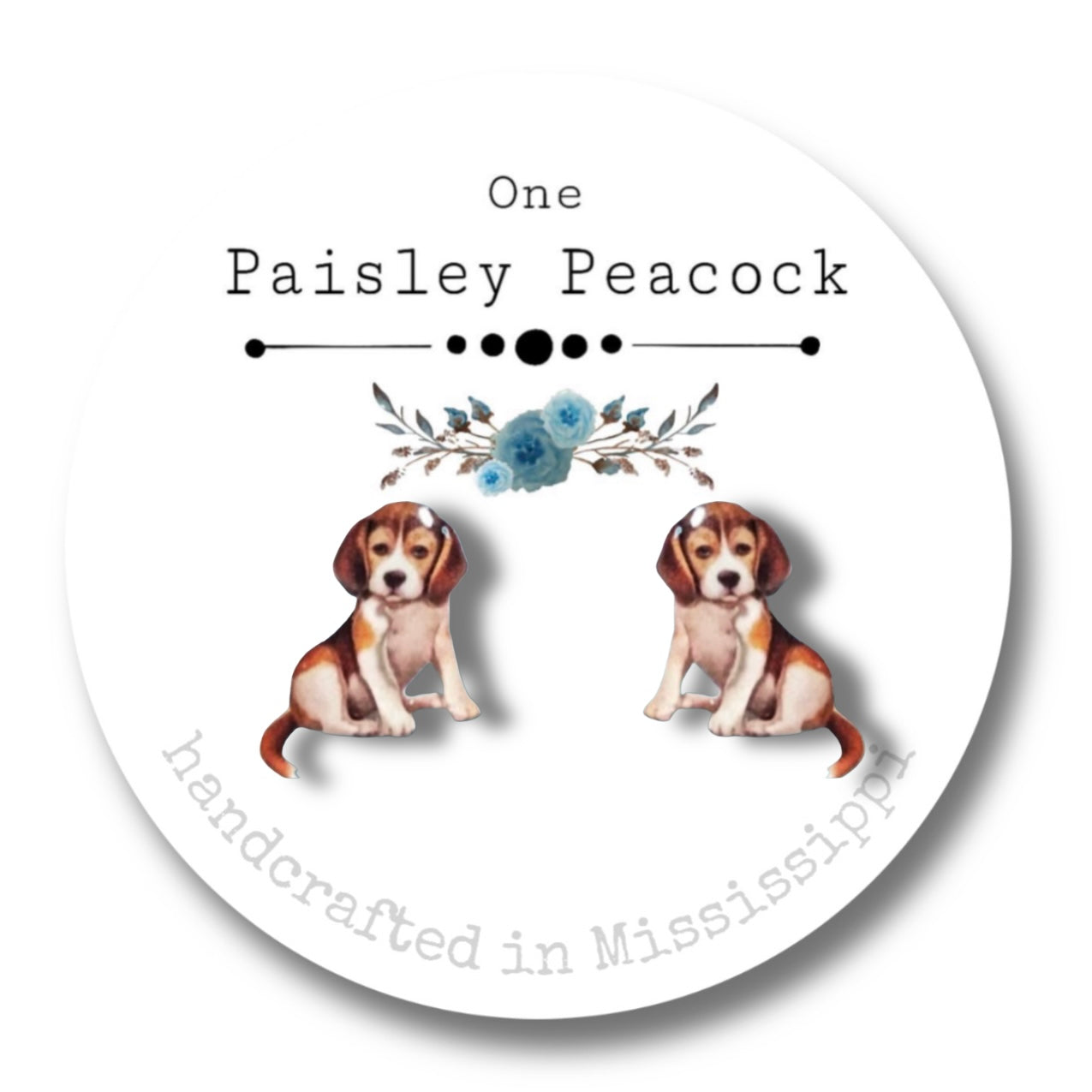 Dog Stud Earrings-Beagle
