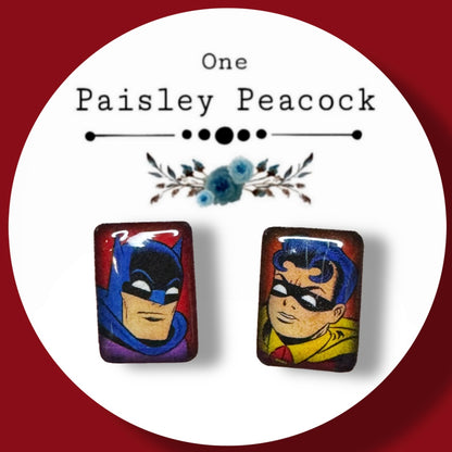 Batman & Robin Inspired stud earrings