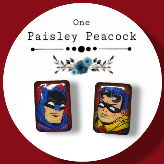 Batman & Robin Inspired stud earrings
