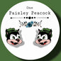 Sourpuss cat earrings
