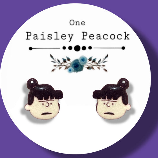 Violet Gray inspired handmade stud earrings