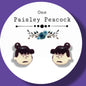 Violet Gray inspired handmade stud earrings