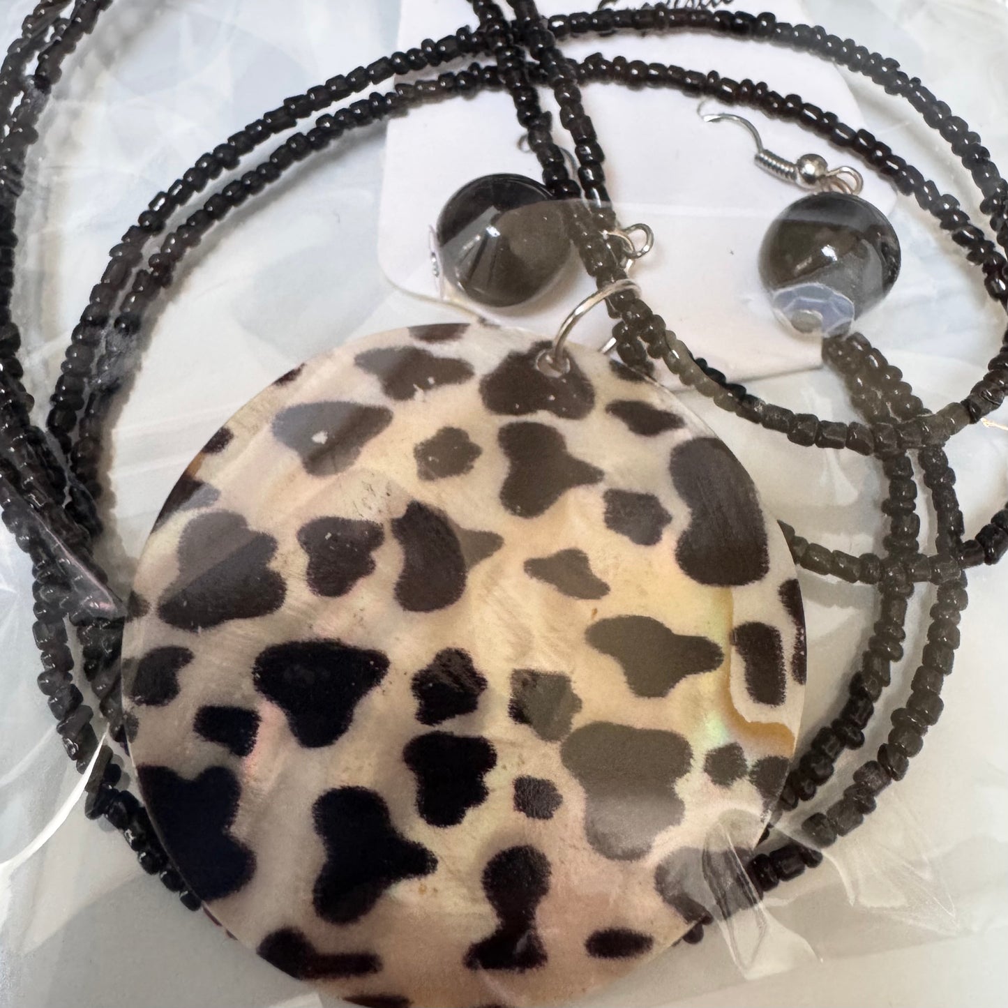 Shell & Seed Bead necklace set