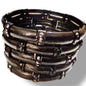 Black Metal Rhinestone Stretchy bracelet