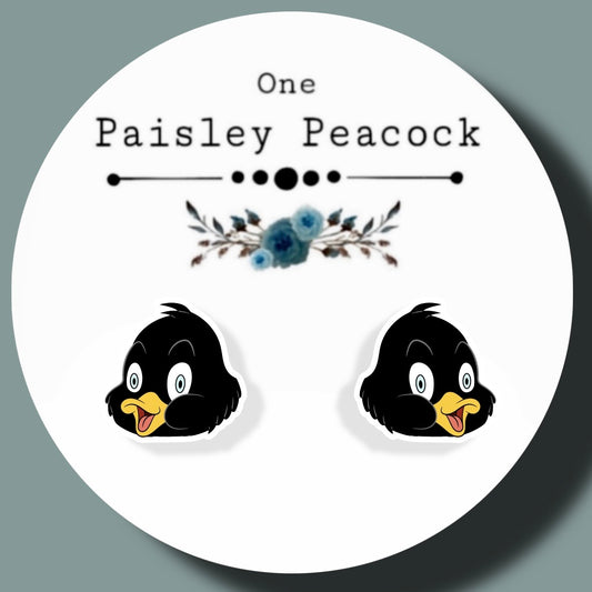 Dinky duck stud earrings