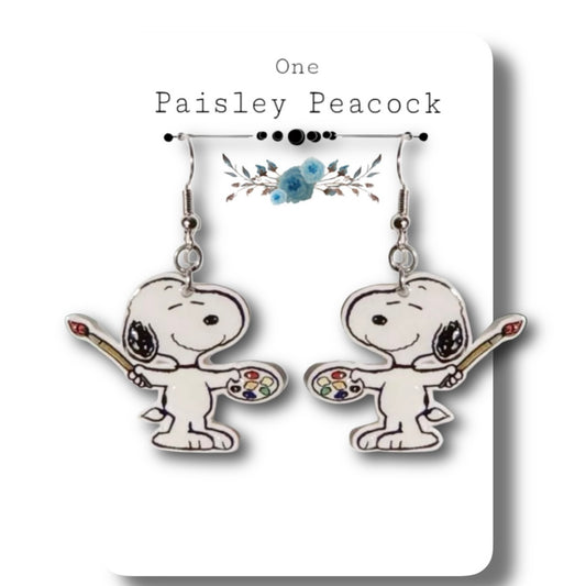 Dangle Earrings-painter
