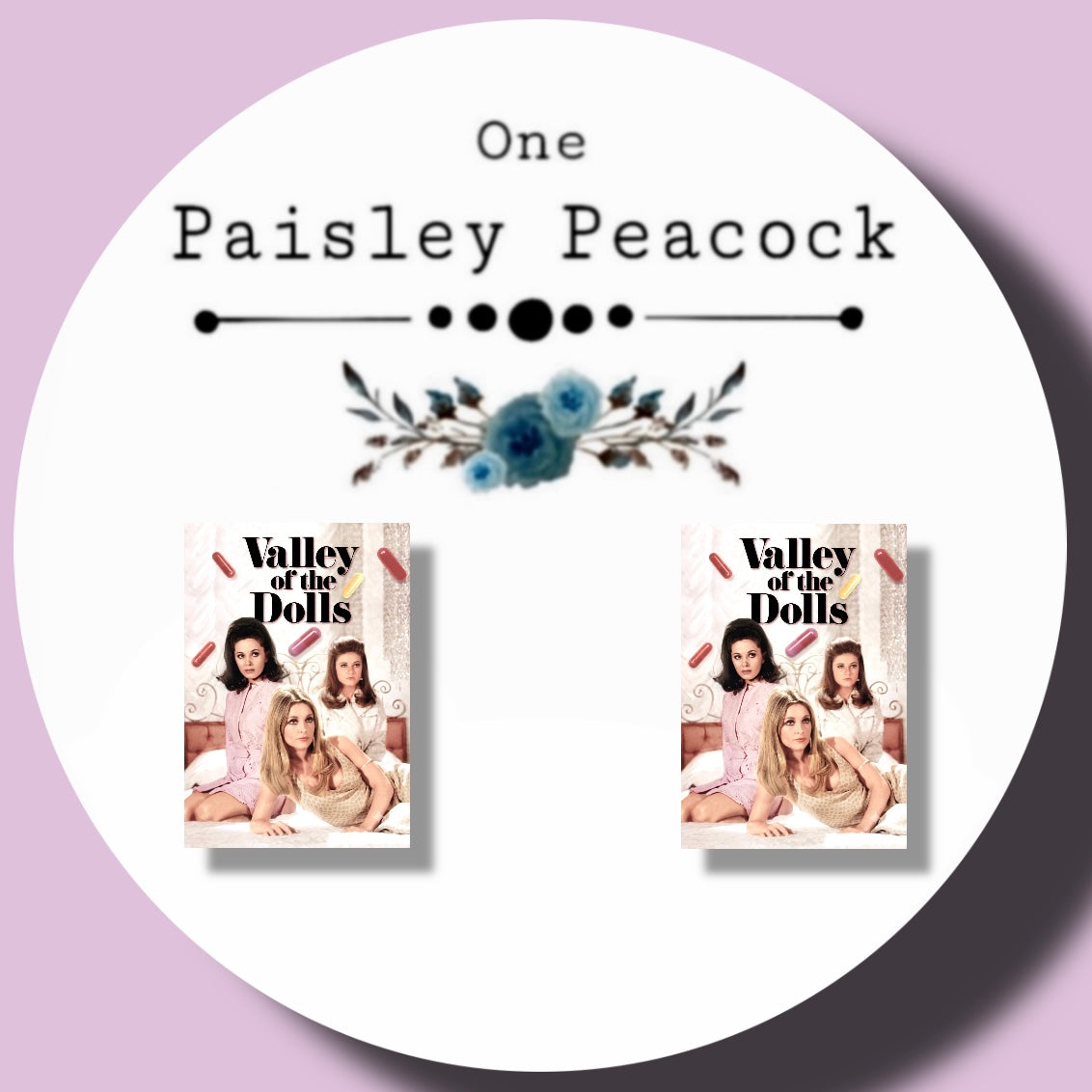 Valley of the Dolls inspired handmade stud earrings
