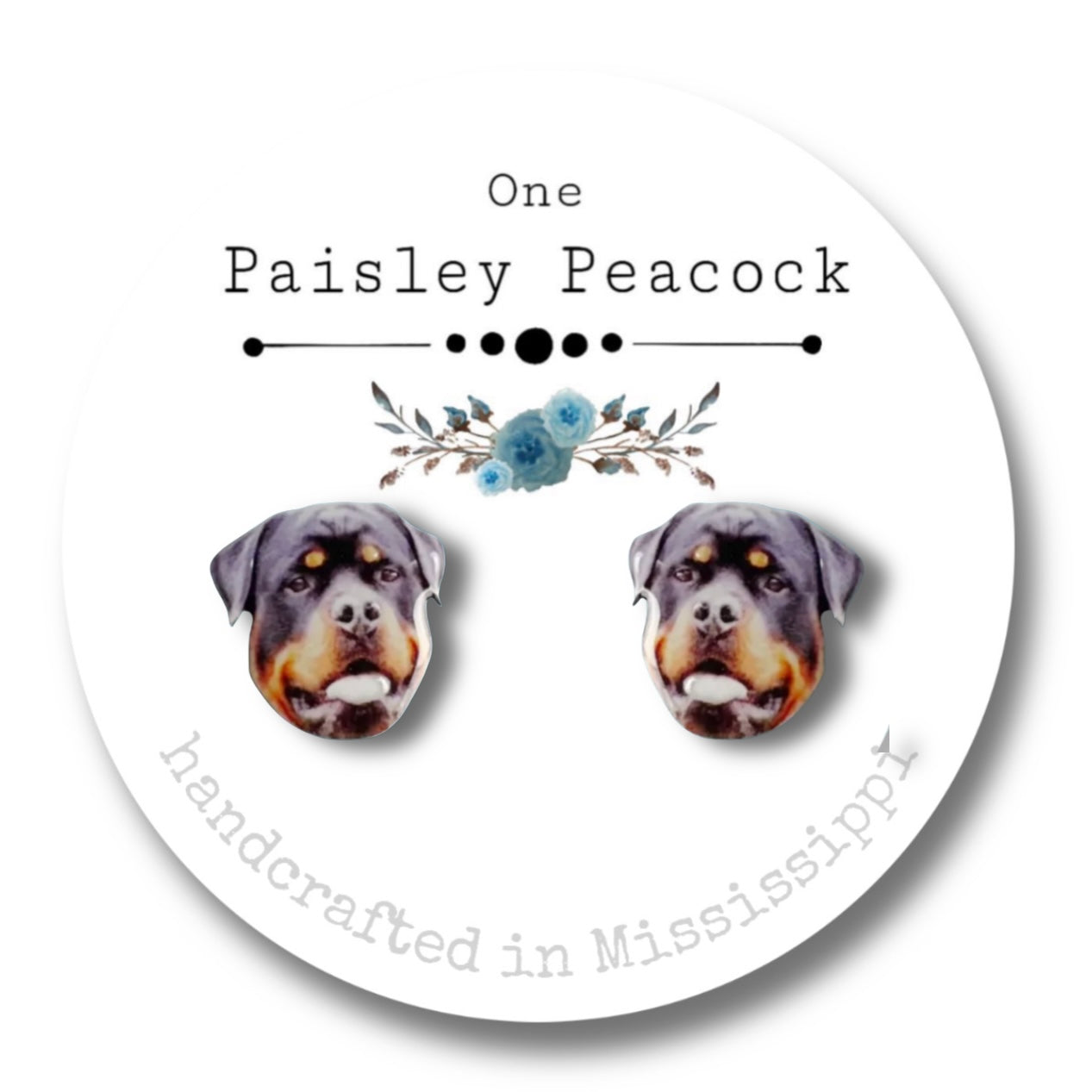 Dog Stud Earrings-Rottweiler