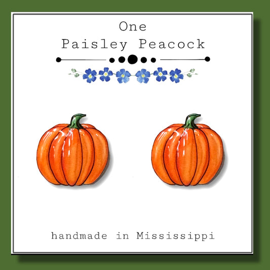 pumpkin stud earrings