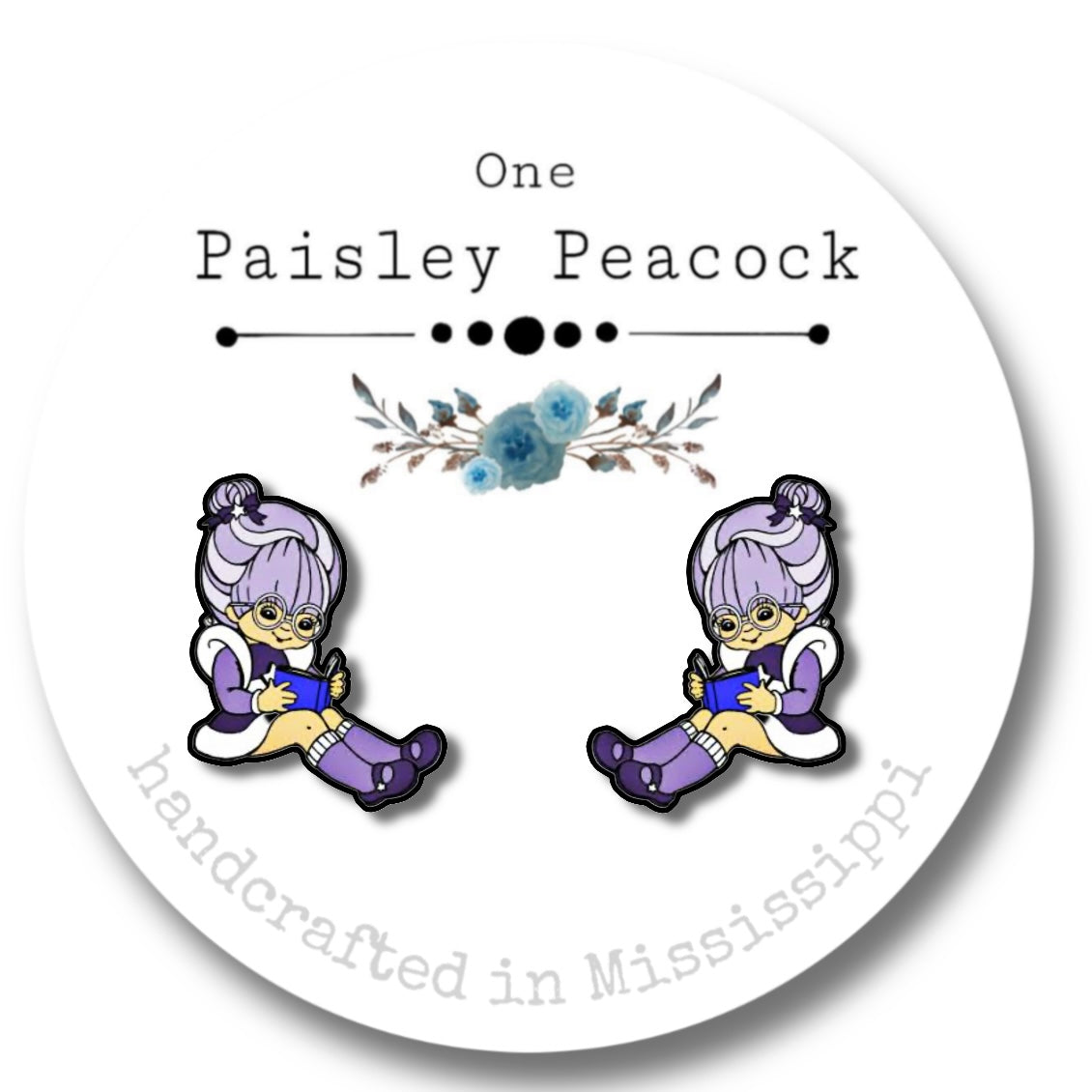 Rainbow Brite stud earrings