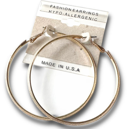 Dangle Earrings- Gold plated hoops