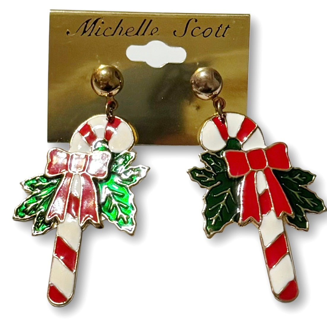 Christmas stud post dangle earrings