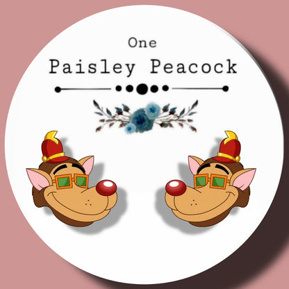 Drooper inspired handmade stud earrings Banana Splits Cartoon
