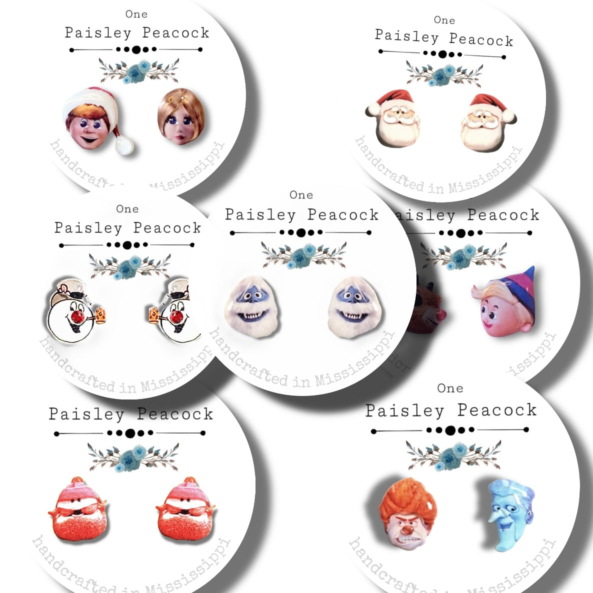 Retro Christmas cartoon movie earrings