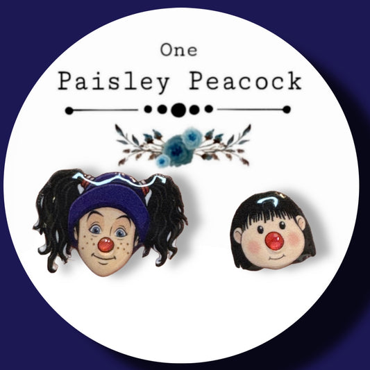 Big Comfy Couch inspired stud earrings