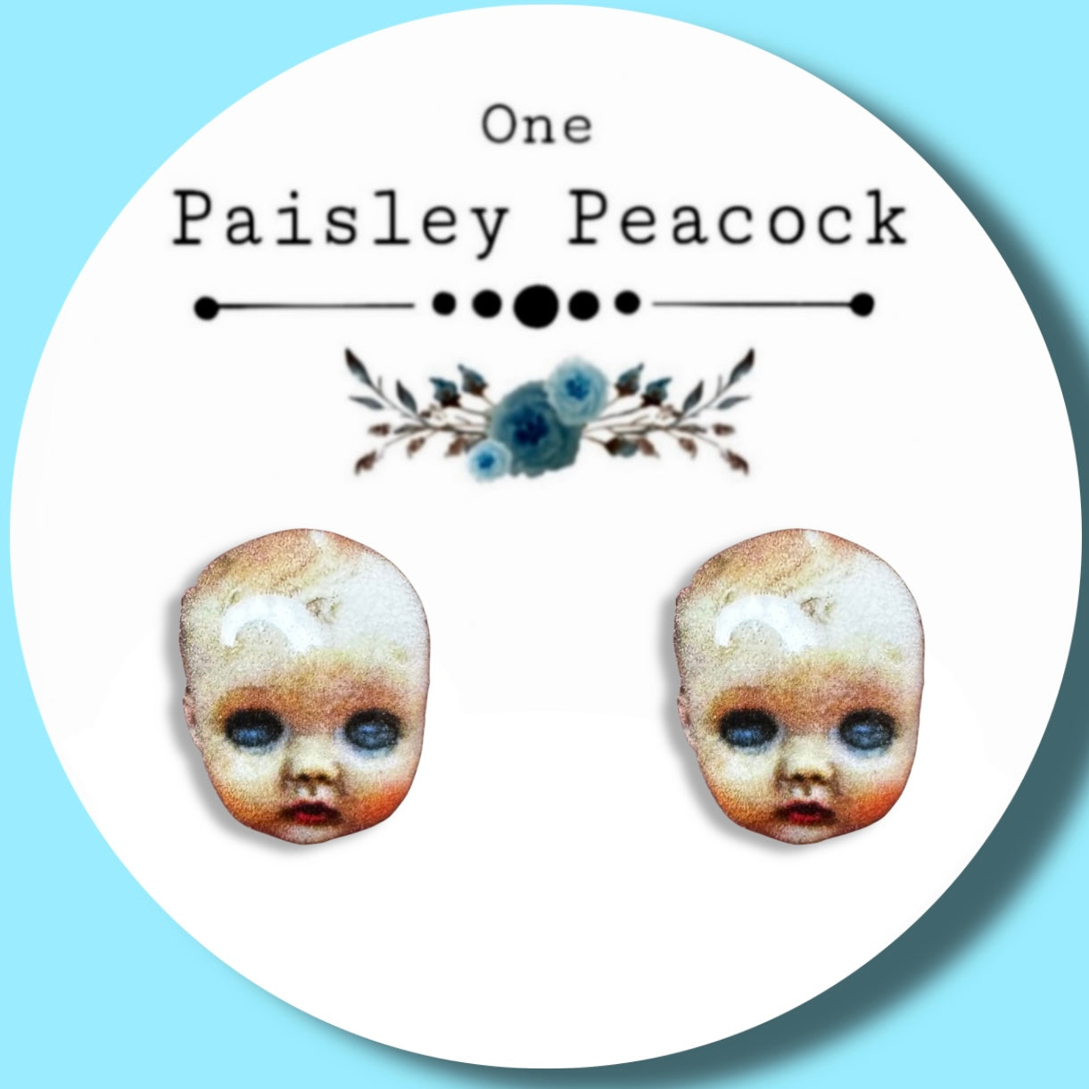 Baby Doll Head stud earrings
