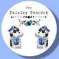 Snoopy inspired handmade policeman stud earrings billy club