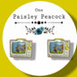 You TV Screen Music Box stud earrings handmade Fisher Price inspired