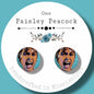 Psycho button stud earrings