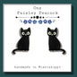 Black Cat Halloween stud earrings