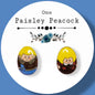 Vintage inspired Weebles Wobble stud earrings handmade