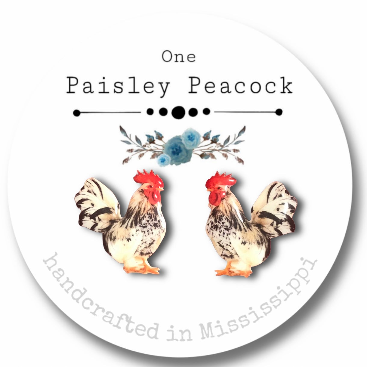 Bird earrings- Rooster