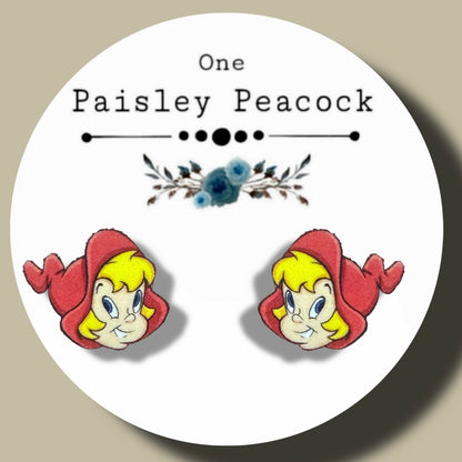 Wendy witch inspired stud earrings cartoon