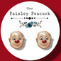 Wooly Willy inspired stud earrings handmade vintage game