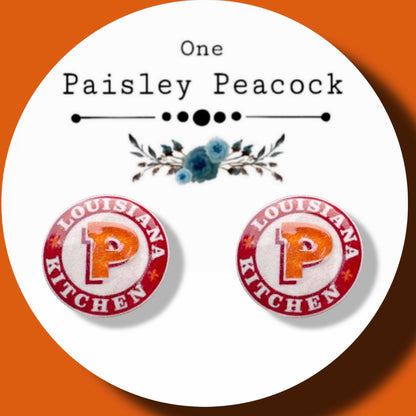 Popeyes chicken inspired handmade stud earrings