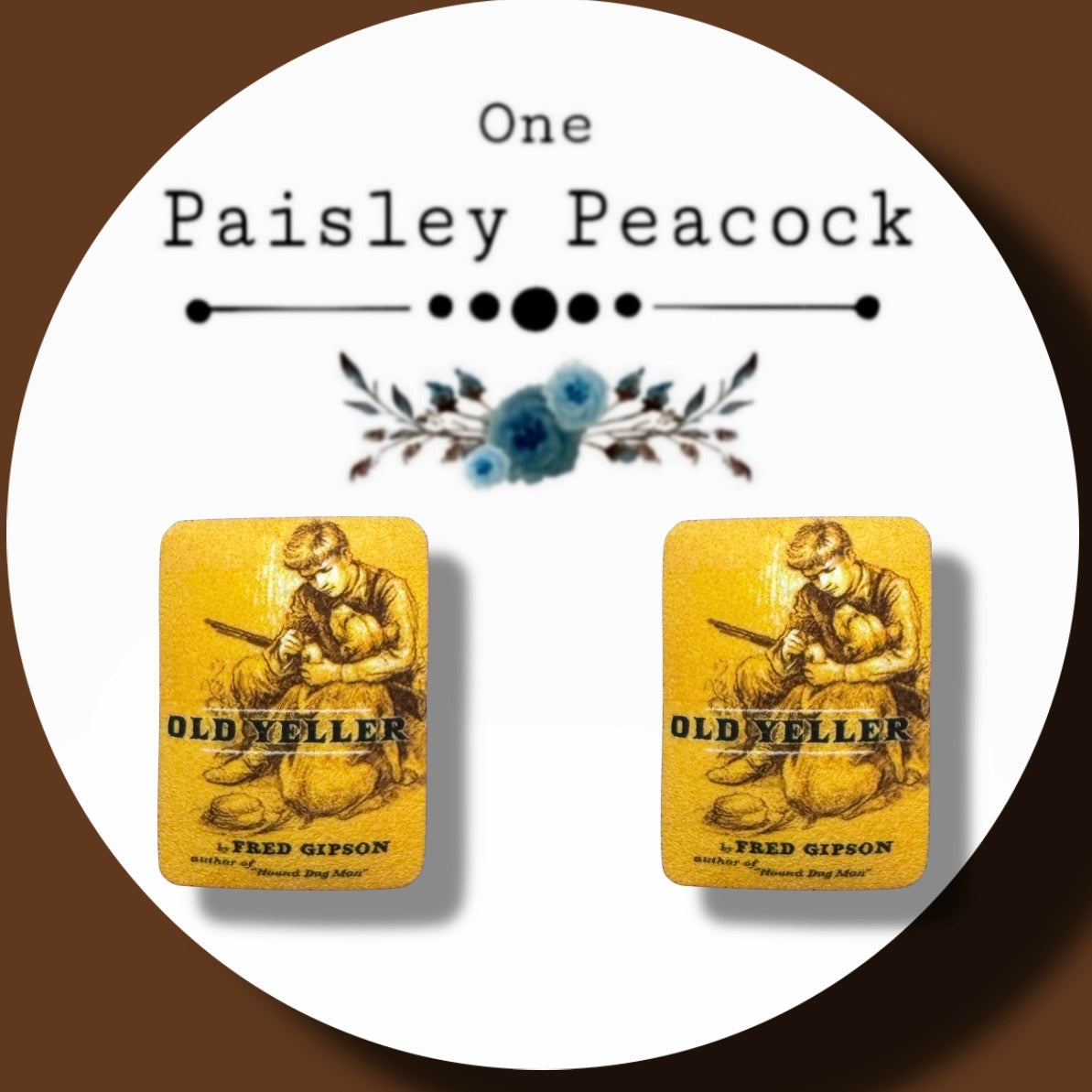 Old yeller stud earrings