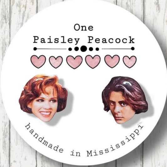 Celebrity earrings-Claire and John inspired Breakfast Club