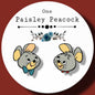 Pixie and Dixie inspired stud earrings