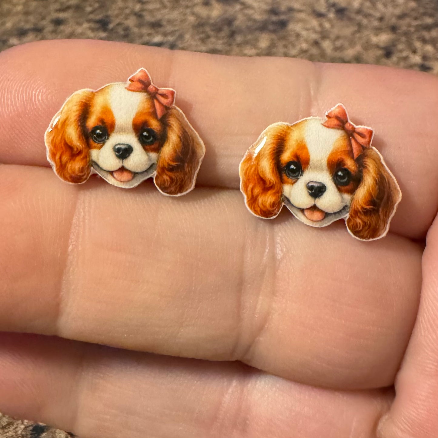 Dog Stud Earrings-cocker spaniel